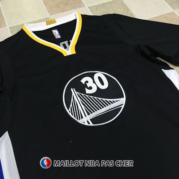 Maillot Authentique Manche Courte Golden State Warriors Curry 30 Noir